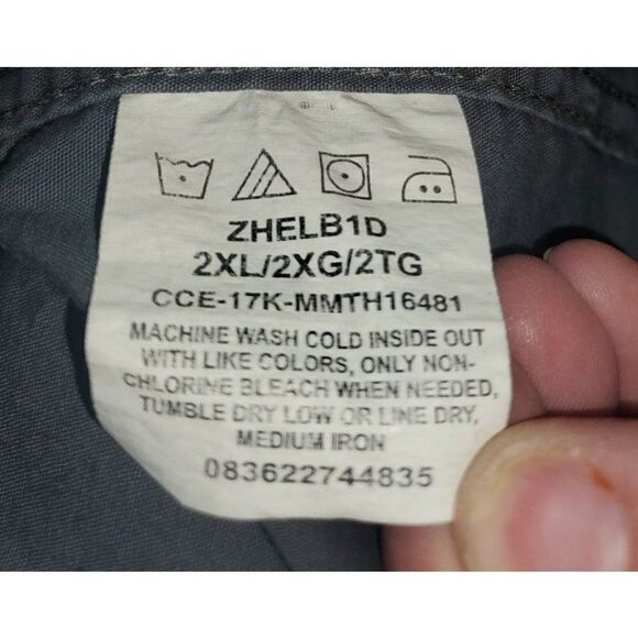 Wranglers Authentics 100% Cotton Dk Gray, Button Up Long Sleeve Shirt Size 2XLM - Picture 7 of 7